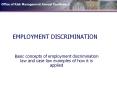 EMPLOYMENT DISCRIMINATION PowerPoint PPT Presentation