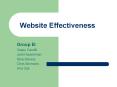 Website Effectiveness PowerPoint PPT Presentation