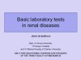 Basic laboratory tests in renal diseases PowerPoint PPT Presentation