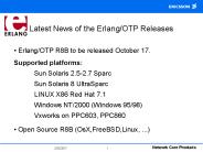 Latest News of the Erlang/OTP Releases