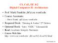CS, CoE, EE 362 Digital Computers II: Architecture PowerPoint PPT Presentation
