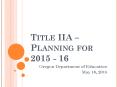 Title IIA  PowerPoint PPT Presentation