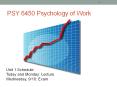 PSY 6450 Psychology of Work PowerPoint PPT Presentation