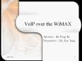 VoIP over the WiMAX PowerPoint PPT Presentation