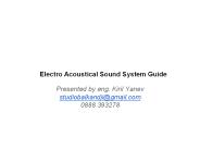 Electro Acoustical Sound System Guide