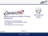 GenericIAM generic processes for Identity-