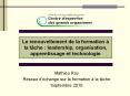Le renouvellement de la formation  PowerPoint PPT Presentation