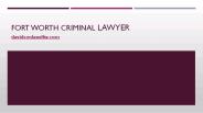 Fort Worth Criminal Lawyer