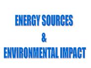 ENERGY SOURCES