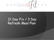 21 Day Fix / 3 Day Refresh Meal Plan
