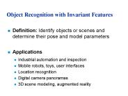 Object Recognition with Invariant Features