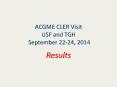 ACGME CLER Visit USF and TGH September 22-24, 2014 PowerPoint PPT Presentation