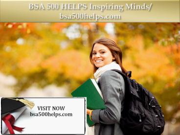 BSA 500 HELPS Inspiring Minds/ bsa500helps.com