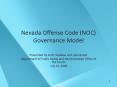 Nevada Offense Code (NOC) Governance Model PowerPoint PPT Presentation