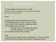 The Fermi Paradox