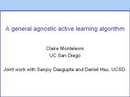 A general agnostic active learning algorithm