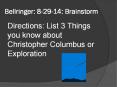 Bellringer: 8-29-14: Brainstorm PowerPoint PPT Presentation