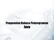 Pengenalan Bahasa Pemrograman Java