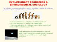 EVOLUTIONARY ECONOMICS