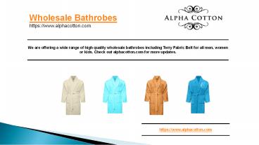 wholesale bathrobes