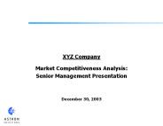 XYZ Company Market Competitiveness Analysis: