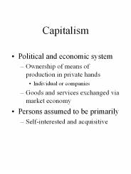 Capitalism
