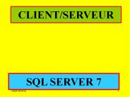 PPT – SQL SERVER PowerPoint presentation | free to view - id: 7aff0b-Y2I1O