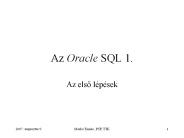 Az Oracle SQL 1.