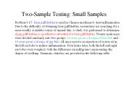 Two-Sample Testing: Small Samples