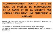 ACCOMPAGNEMENT DANS LA MISE EN PLACE DU SYST