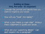 Building an Essay