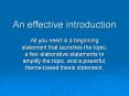 An%20effective%20introduction PowerPoint PPT Presentation