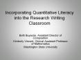 Incorporating Quantitative Literacy into the Research Writing Classroom PowerPoint PPT Presentation