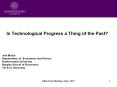Is Technological Progress a Thing of the Past? PowerPoint PPT Presentation