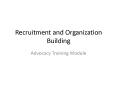 Recruitment and Organization Building PowerPoint PPT Presentation