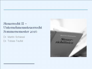 Steuerrecht II 