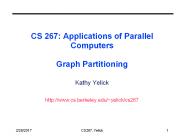 CS 267: Applications of Parallel Computers Graph Partitioning