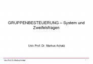 GRUPPENBESTEUERUNG 