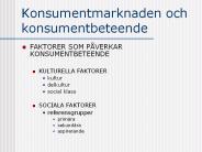 Konsumentmarknaden och konsumentbeteende