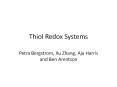 Thiol Redox Systems PowerPoint PPT Presentation