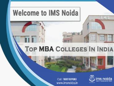 Top MBA Colleges In India (3) presentation | free to download
