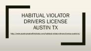 Habitual Violator Drivers License Austin TX