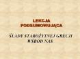 SLADY STAROZYTNEJ GRECJI WSR PowerPoint PPT Presentation