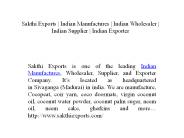 Sakthi Exports India