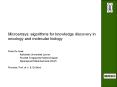 Microarrays: algorithms for knowledge discovery in oncology and molecular biology PowerPoint PPT Presentation