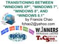 TRANSITIONING BETWEEN          "WINDOWS XP", "WINDOWS 7",                 "WINDOWS 8", AND                 PowerPoint PPT Presentation