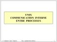 UNIX  COMMUNICATION INTERNE ENTRE PROCESSUS PowerPoint PPT Presentation