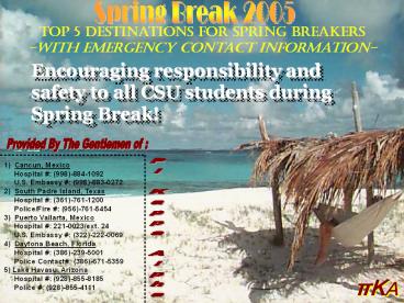 Top 5 destinations for Spring Breakers