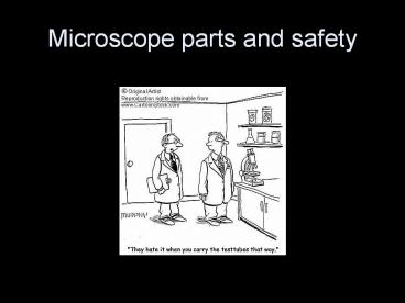 Microscope parts and safety