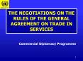 THE NEGOTIATIONS ON THE RULES OF THE GENERAL AGREEMENT ON TRADE IN SERVICES PowerPoint PPT Presentation